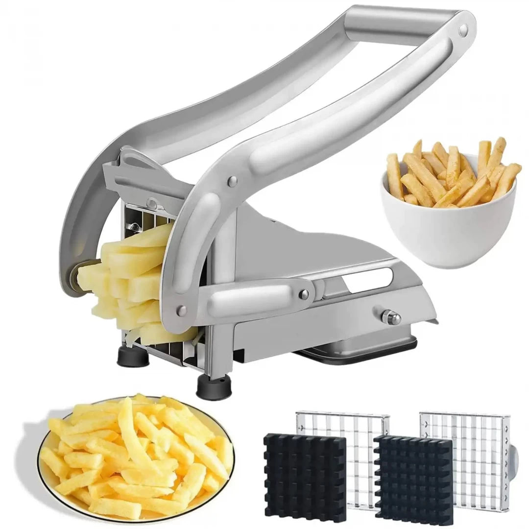 Aparat de taiat cartofi pai si legume, din inox, cu 1 forma de taiere, Potato Chopper