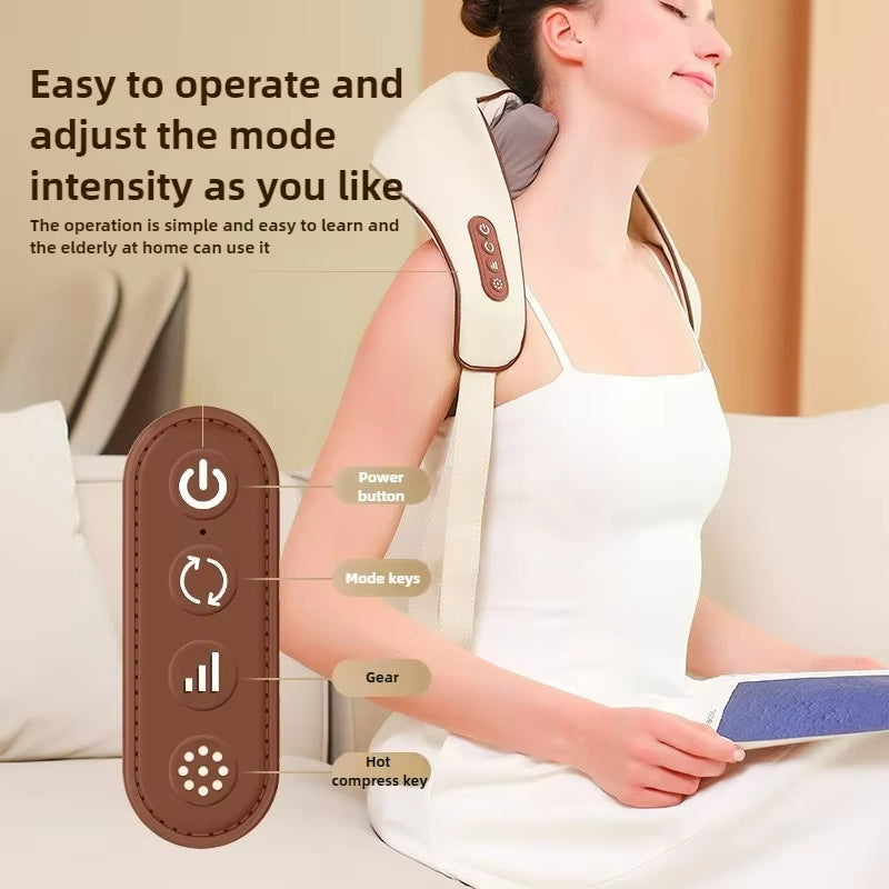 Aparat electric masaj pentru gat, in forma de perna, umeri, picioare si corp