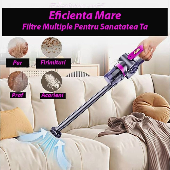 Aspirator multifunctional fara fir 4 in 1 pentru indepartarea acarienilor, curatare saltele si tapiterie de masina