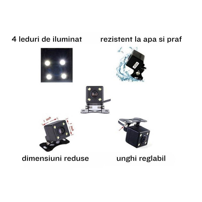 Camera auto tripla Blackbox L300-1, Full-HD, 3 camere-fata/spate/interior, ecran 4'', G Senzor