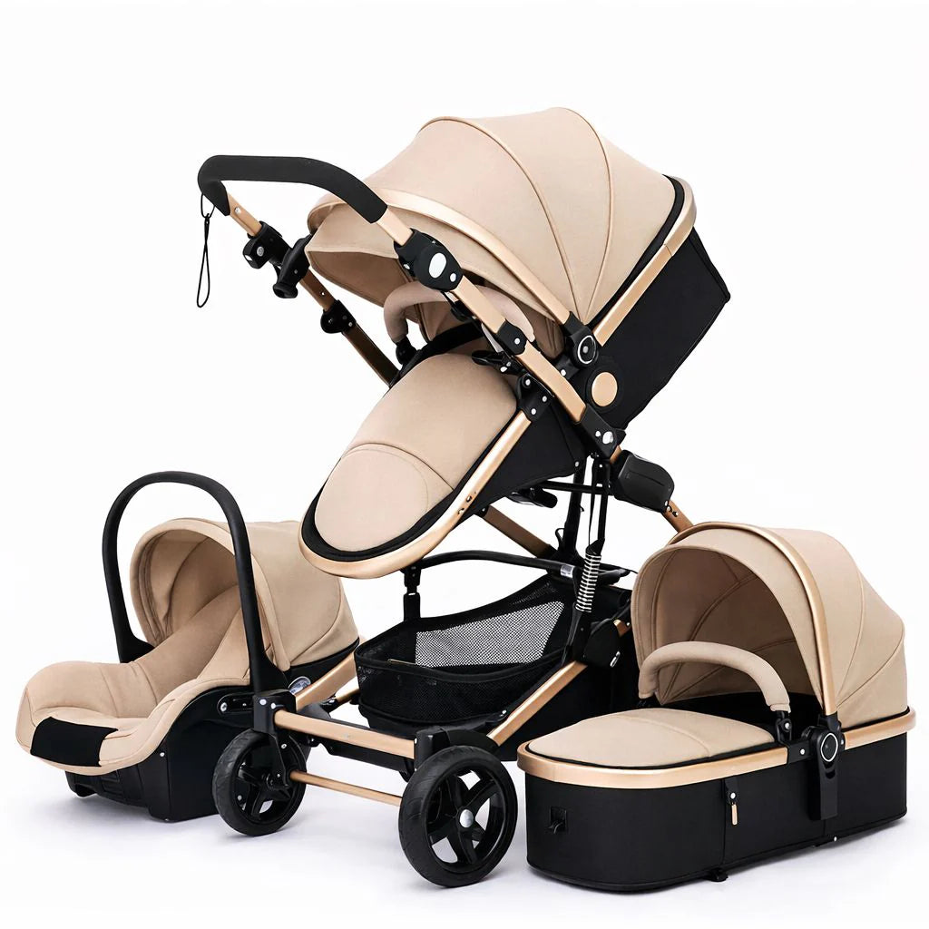 Carucior pliabil pentru copii, 3 în 1, Multifunctional – Landou, Scaun Auto si Carucior Sport