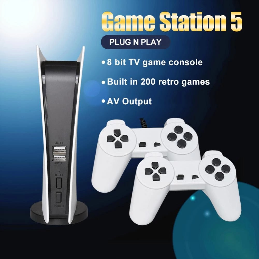 Consola De Jocuri Video Retro Wireless GS5, 2 x Controller Fara Fir, Super 8 BIT Game