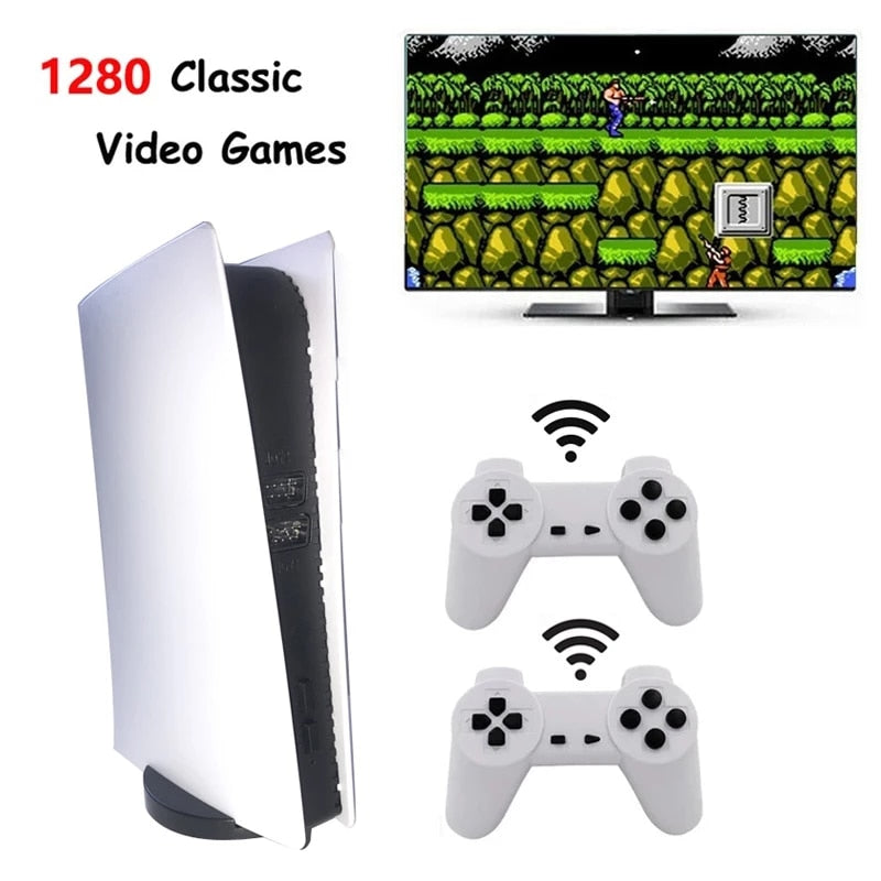 Consola De Jocuri Video Retro Wireless GS5, 2 x Controller Fara Fir, Super 8 BIT Game