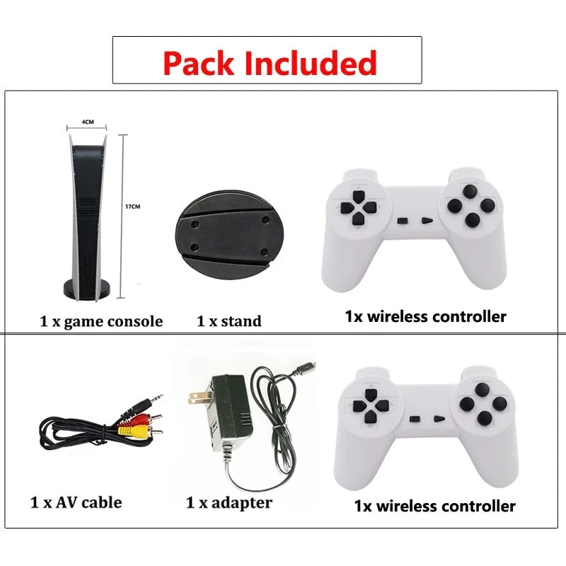 Consola De Jocuri Video Retro Wireless GS5, 2 x Controller Fara Fir, Super 8 BIT Game
