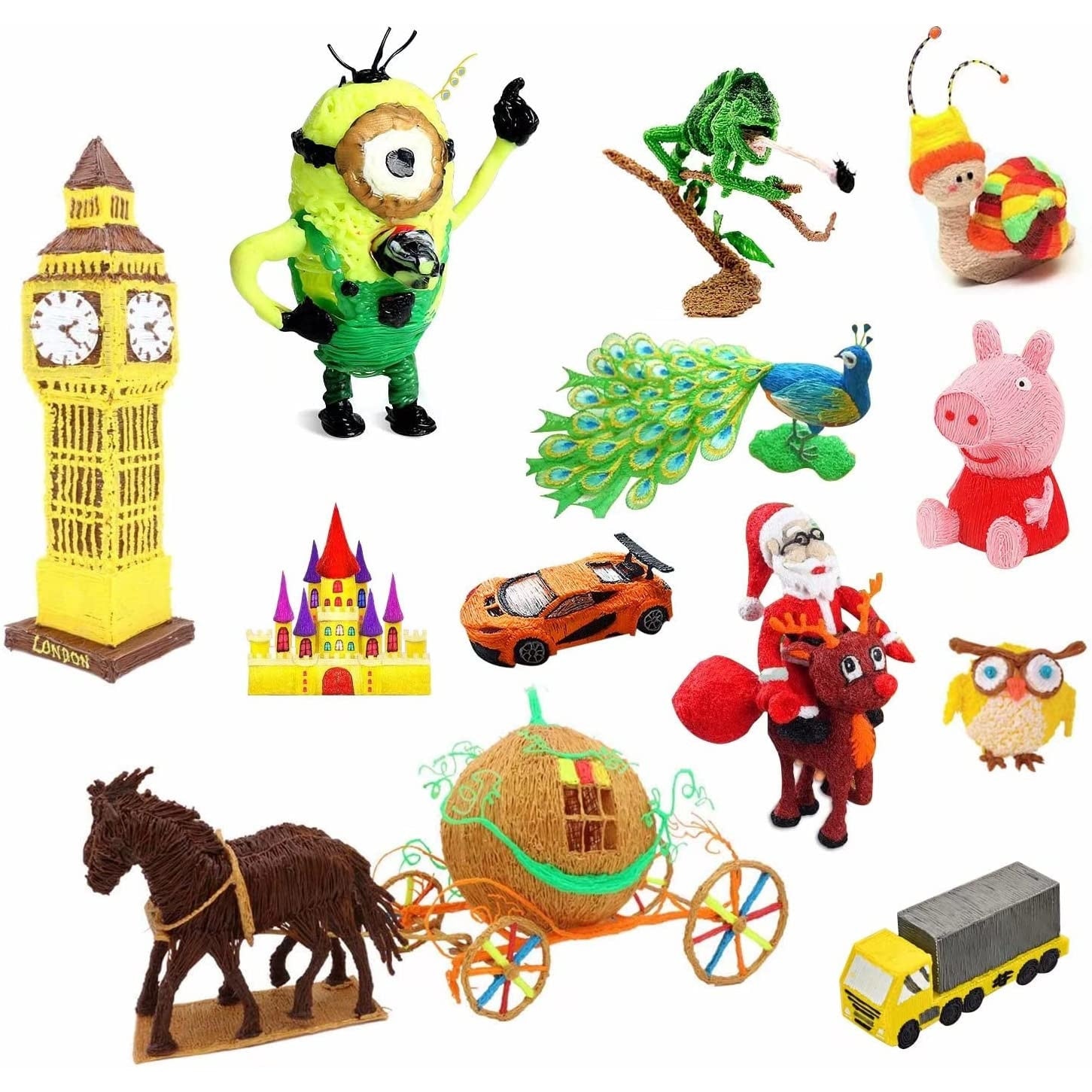 Creion pentru Desenat In Spatiu 3D, Pentru Incepatori, Cu Afisaj Si Filamente Multicolore