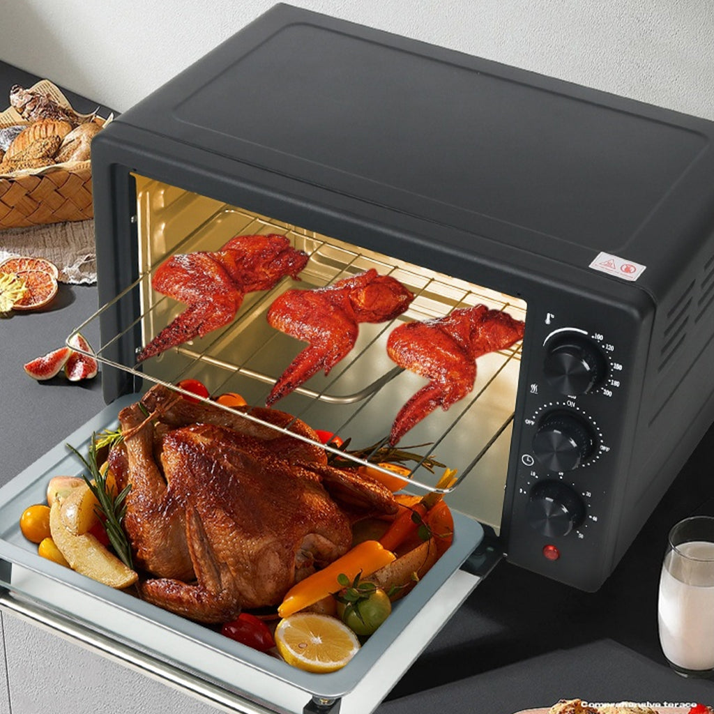 Cuptor Electric de Bucatarie 2600W – Leihmann 48L, Tava de Copt, Gratar si Functie de Rotisor