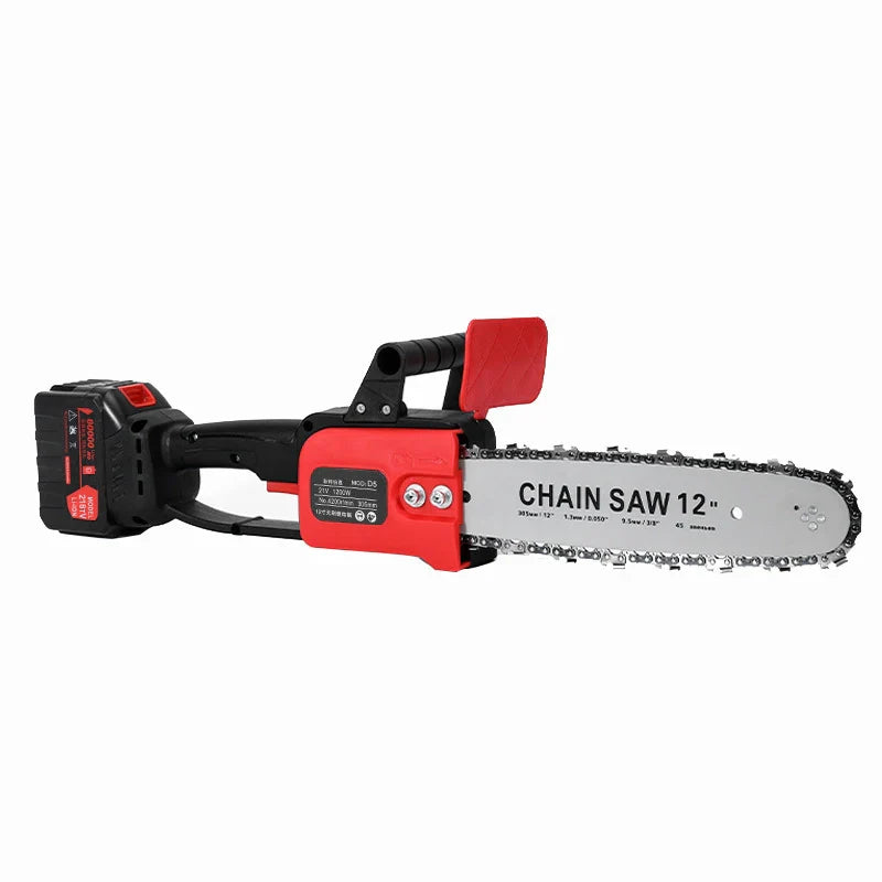 Drujba electrica cu lant 12 inch, cu 2 Acumulatori, 48V, Lithium, 4800rpm, 305mm