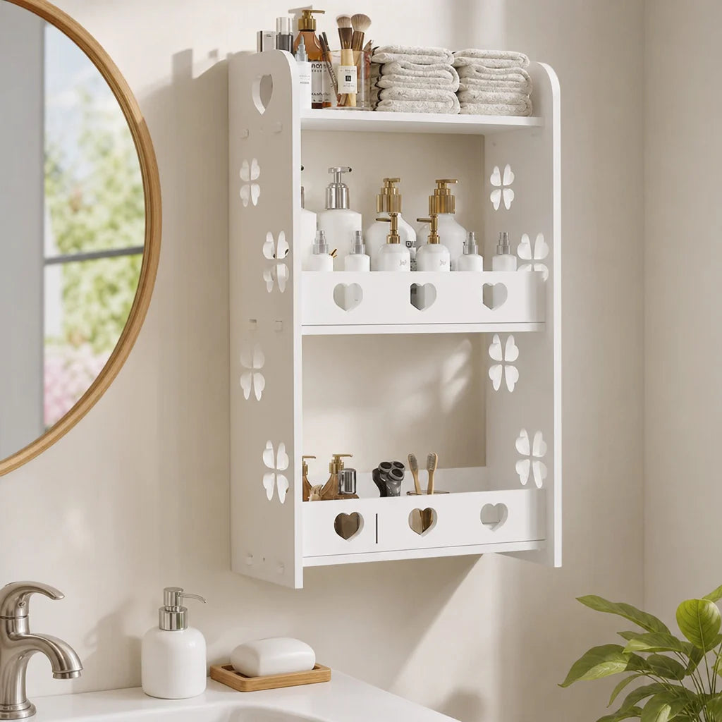 Dulap organizator baie din pcv, 62x15x34 cm