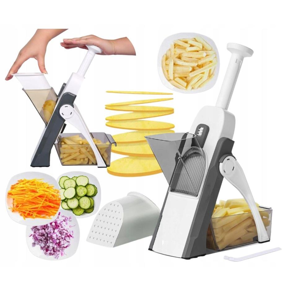 Feliator de legume pliabil, tip mandolina cu 4 functii, Spring Slicer