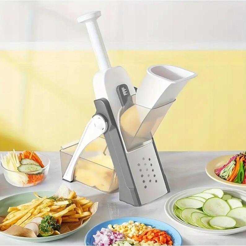 Feliator de legume pliabil, tip mandolina cu 4 functii, Spring Slicer