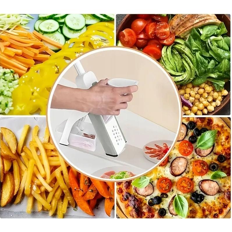 Feliator de legume pliabil, tip mandolina cu 4 functii, Spring Slicer