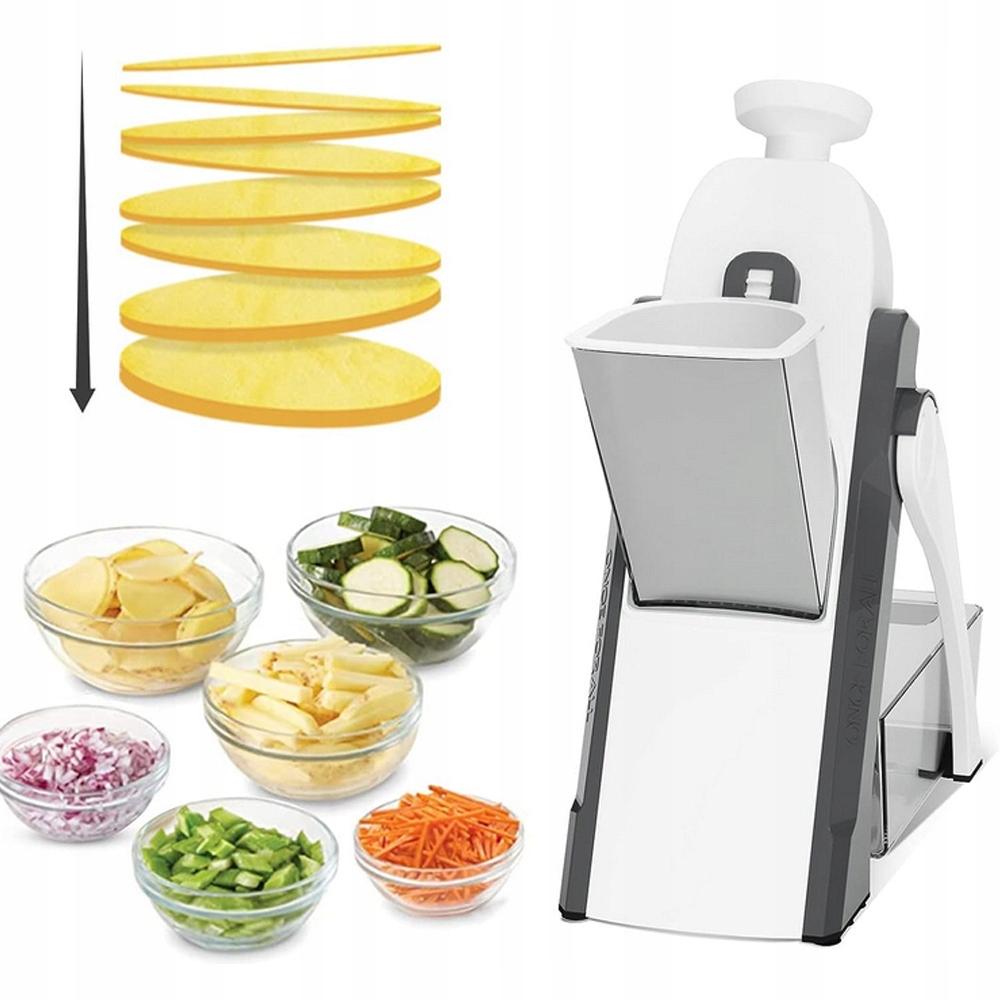 Feliator de legume pliabil, tip mandolina cu 4 functii, Spring Slicer