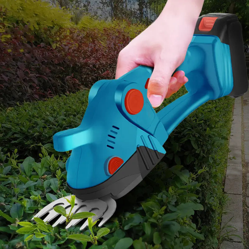 Foarfeca electrica 2 in 1 pentru gradina cu 2 acumulatori de 36V pentru tuns iarba, gard viu sau arbusti