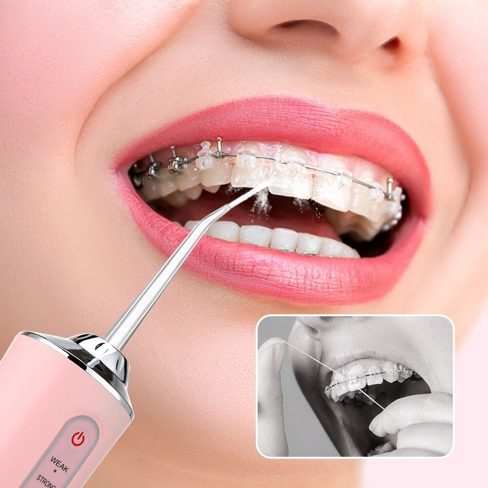 Irigator Bucal si Oral Profesional cu 4 Capete Curatare, 3 Moduri de Lucru, Portabil, Rezervor 220 ml