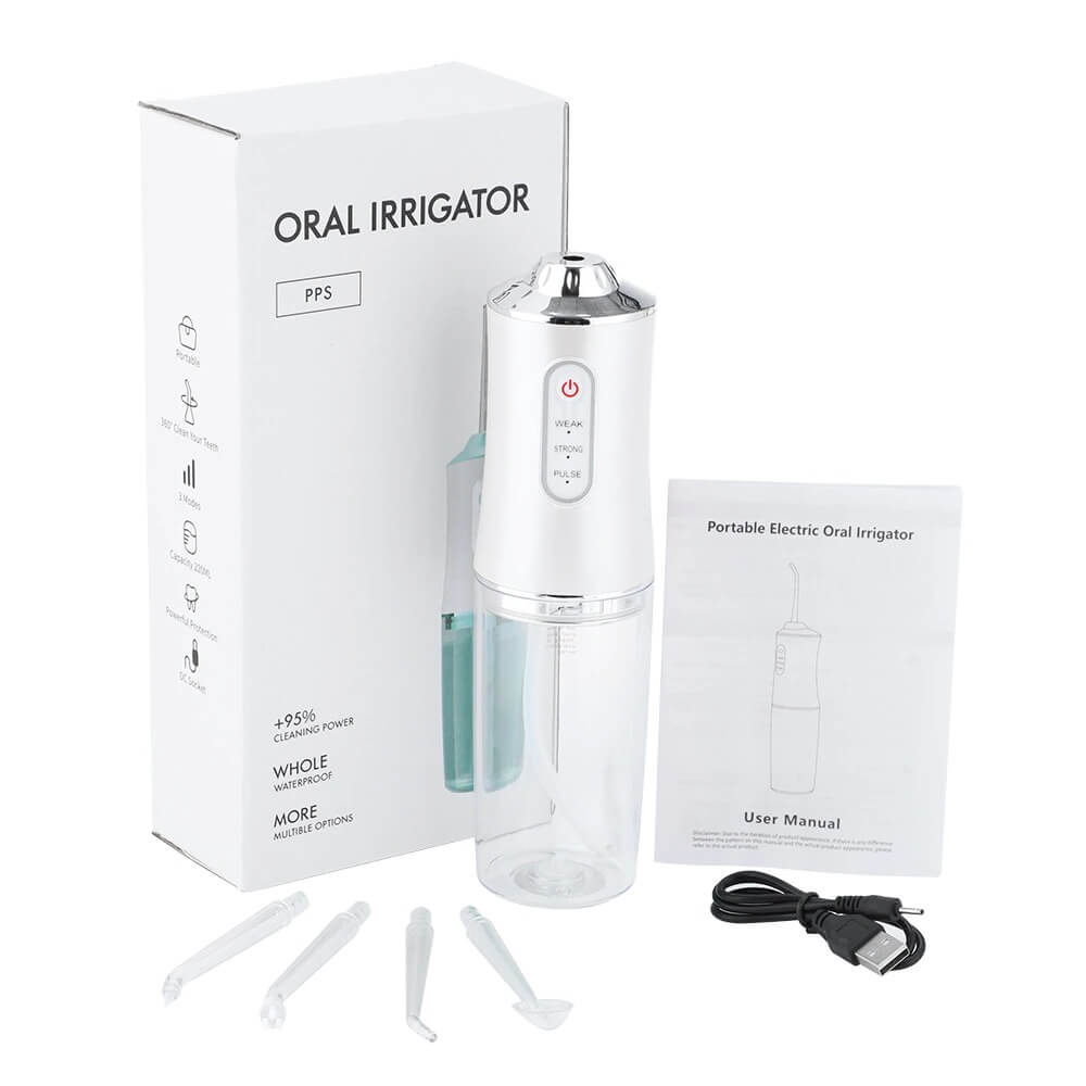 Irigator Bucal si Oral Profesional cu 4 Capete Curatare, 3 Moduri de Lucru, Portabil, Rezervor 220 ml