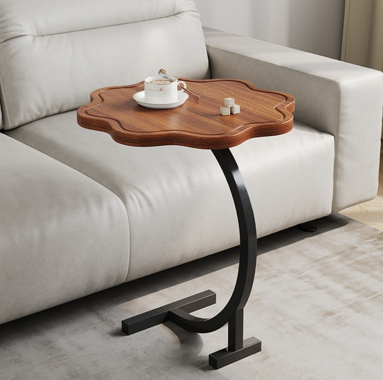 Masa rotunda în forma de "C", pentru laptop sau cafea în stil modern minimalist 25x30x60cm