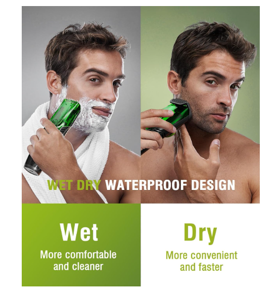 Masina de Tuns Barba, Functie de Aspiratie a Parului, Reglare marime din buton 1-22mm, Autonomie 90 min, Incarcare USB, IPX6 Waterproof