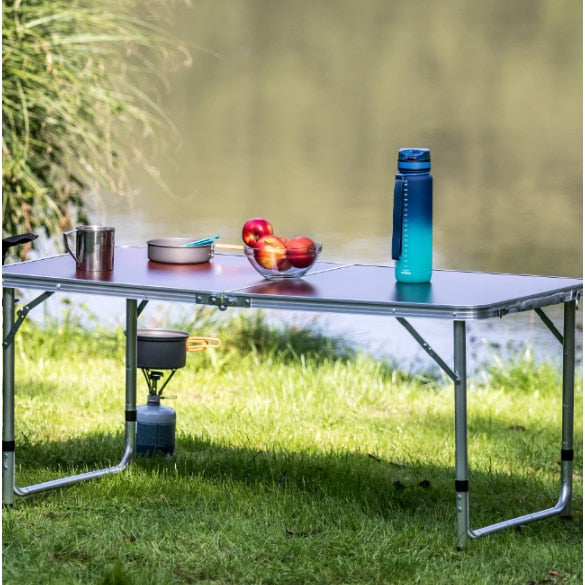 Masuta pliabila picnic din aluminiu, tip servieta, 60 x 120 cm