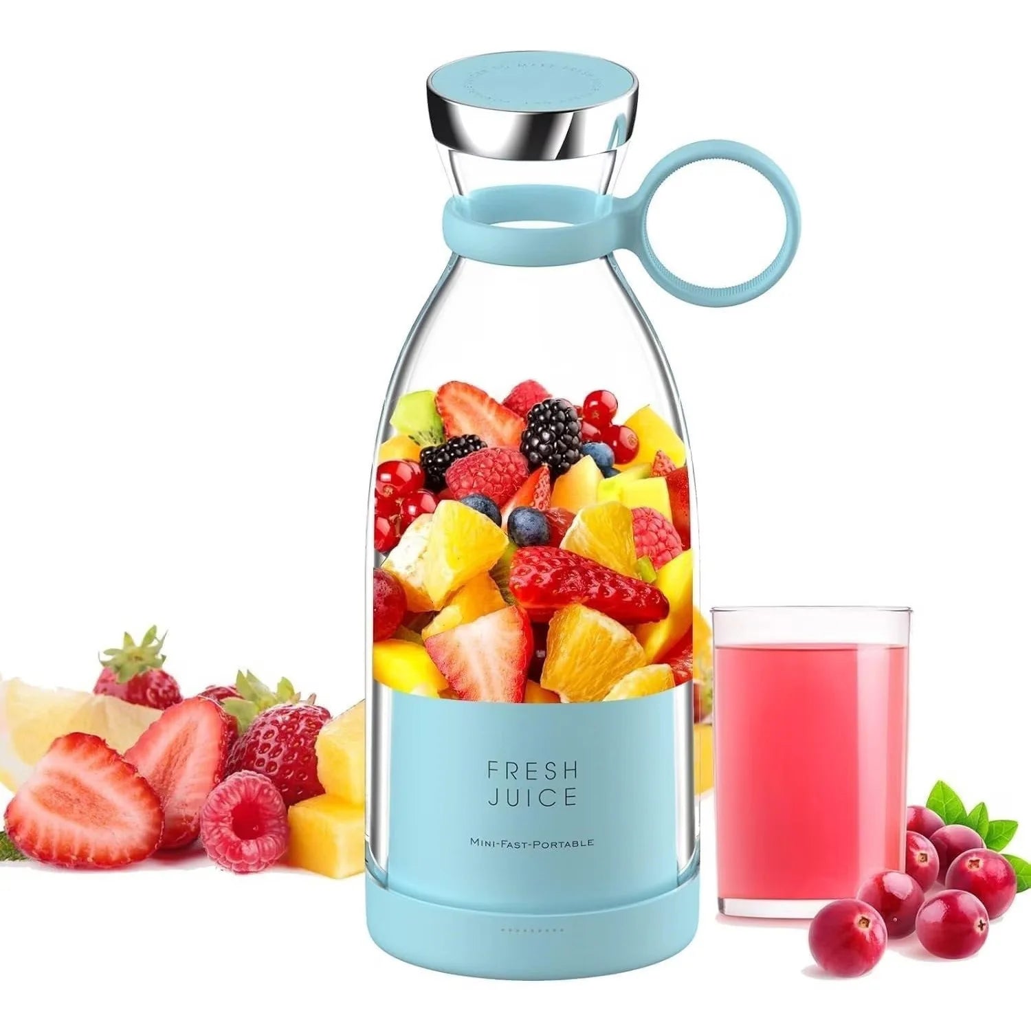 Mini Blender portabil - Smoothie & Shake, incarcare usb 6 Lame otel Inoxidabil, 380 ml