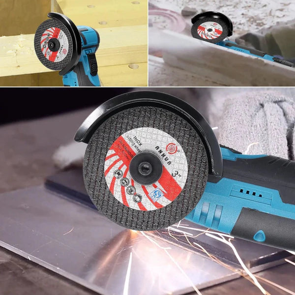 Mini Polizor Unghiular Flex Electric cu 2 acumulatori, 6 discuri, Portabil, 48V, 76MM