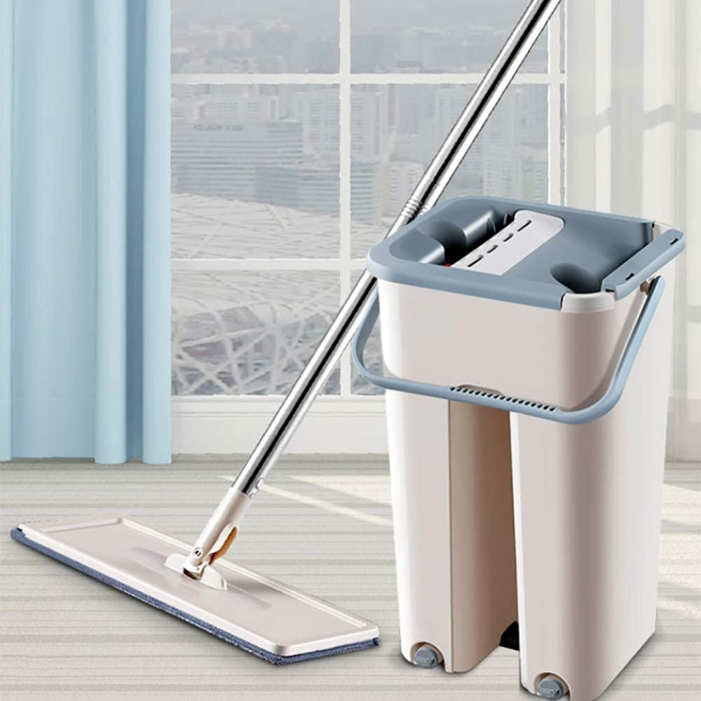 Mop profesional cu doua cuve de spalare si uscare + 2 rezerve cadou