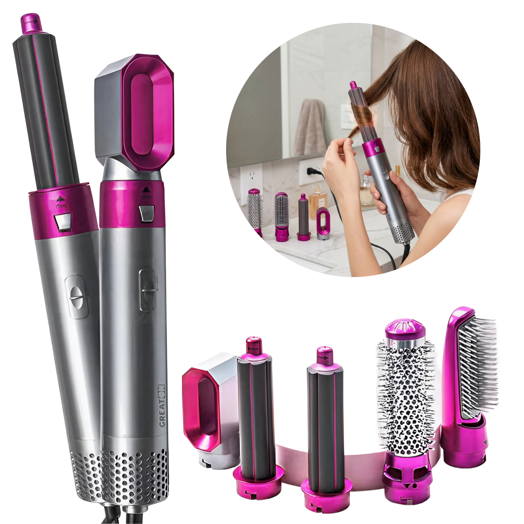 Multistyler Airwrap Hot Air Styler 5 in 1, ondulator, uscator, accesorii