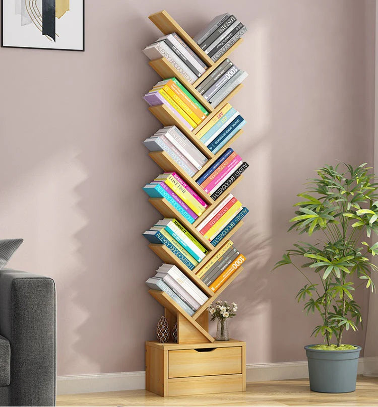 Raft depozitare carti in forma de copac 158x34 cm