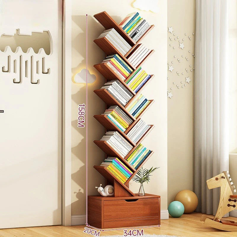 Raft depozitare carti in forma de copac 158x34 cm