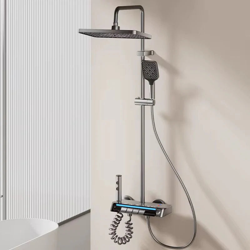Set Dus Termostatic cu Afisaj Digital si Butoane Piano – Design Modern si Functii Avansate