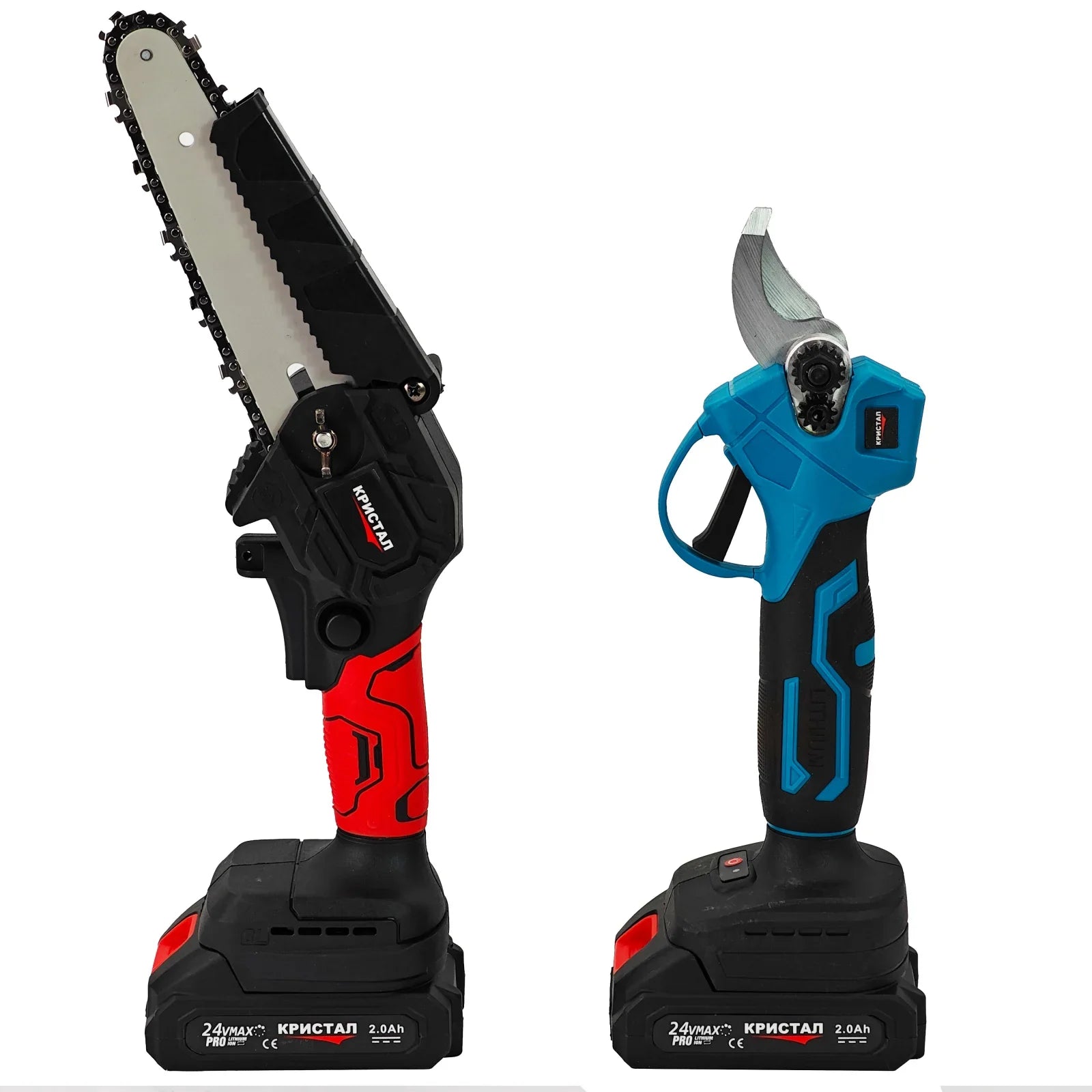Set Foarfeca + MiniDrujba cu Sistem Ungere Lant, cu 2 Acumulatori 48V 6AH, Trusa Depozitare Inclusa