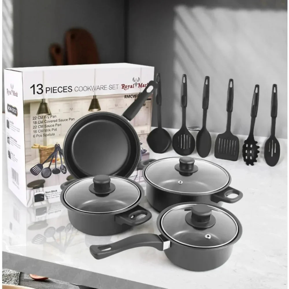 Set oale si ustensile bucatarie pentru gatit, 13 piese