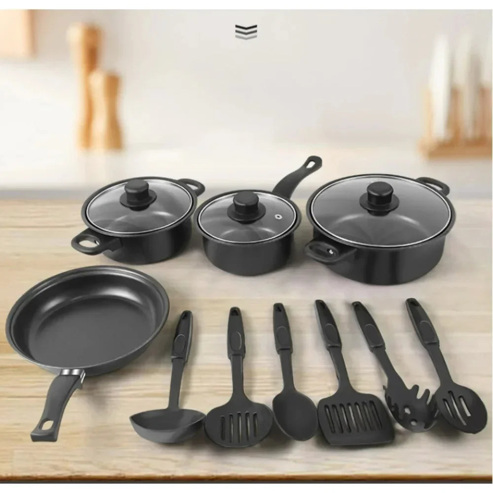 Set oale si ustensile bucatarie pentru gatit, 13 piese
