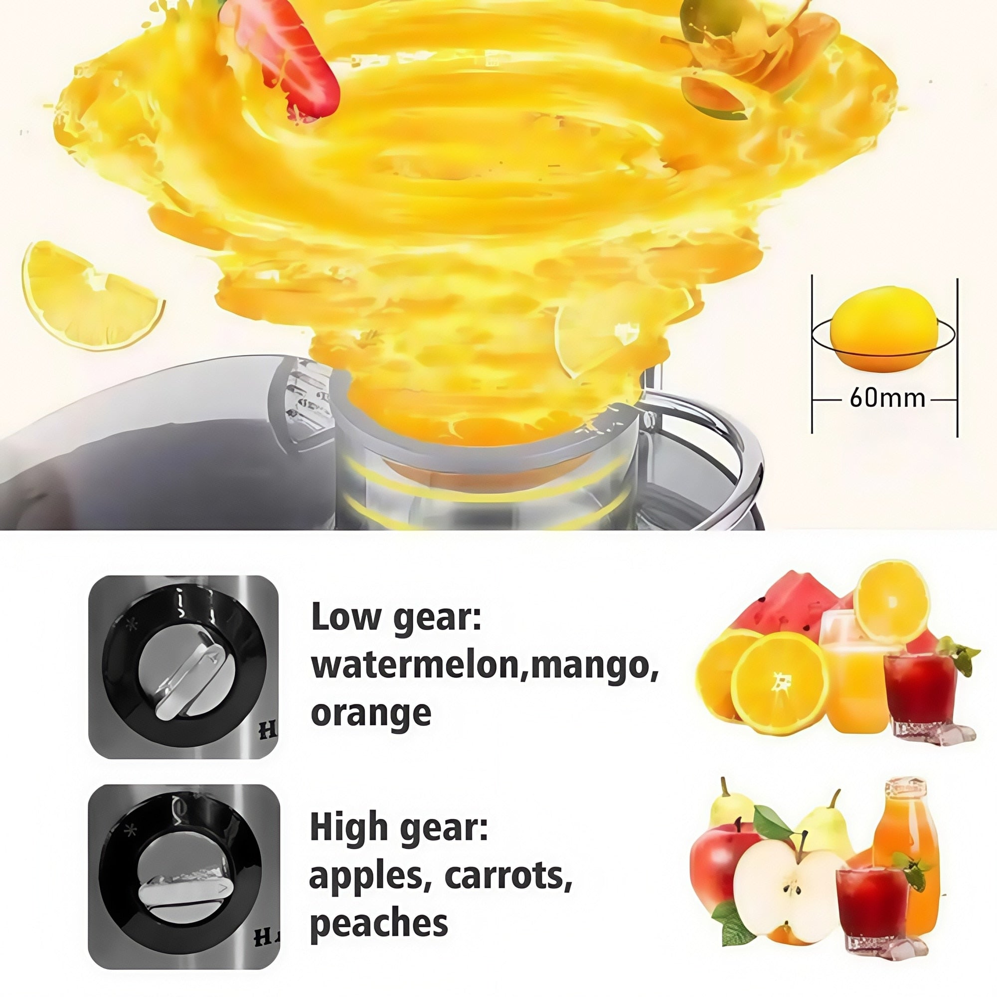 Storcător / Separator de Fructe 600 ml, 800 W