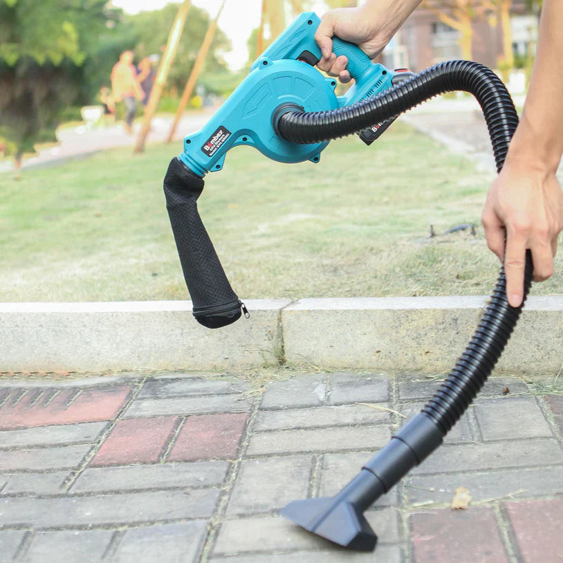 Suflantă Frunze fără Fir , 2 Acumulatori 48V, 2 în 1 Suflare și Aspirare Frunze, Praf, Zăpadă, 19000 RPM