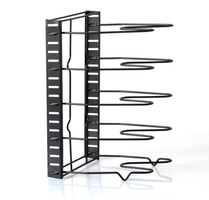 Suport organizator cu 5 rafturi pentru oale, tigai si capace