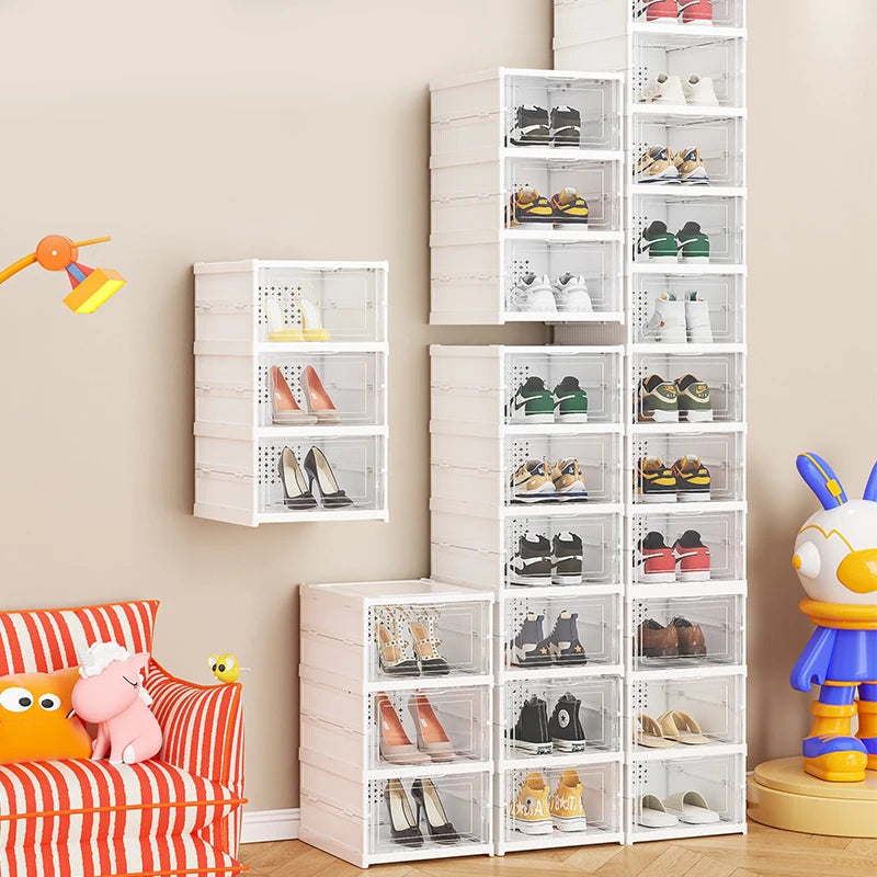 Suport pentru pantofi 12 perechi, cutie depozitare incaltaminte, pliabila, 6 nivele, 105 x 34.5 x 25.5 cm