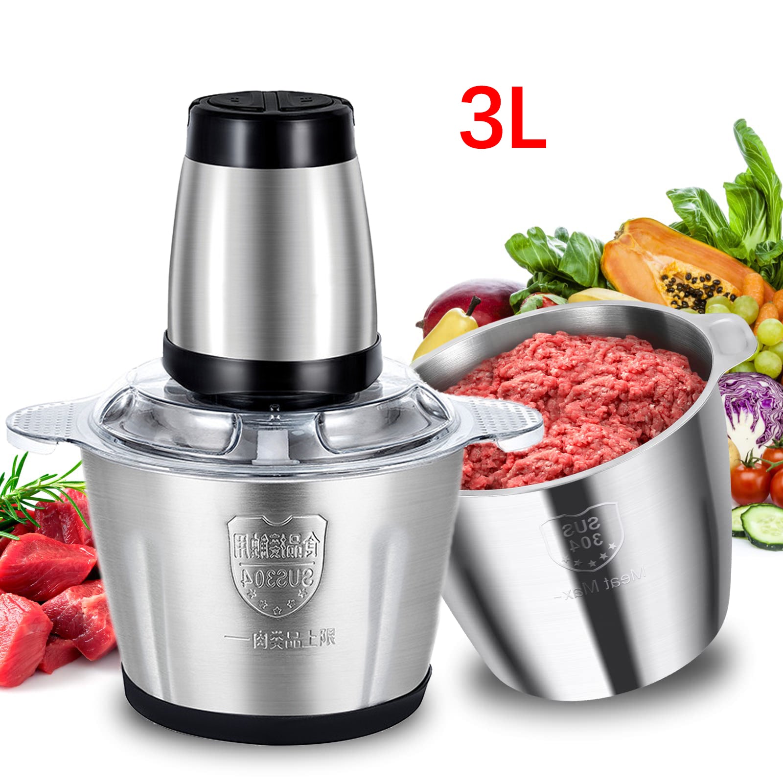 Tocator Electric cu Vas din Inox, Capacitate 3L