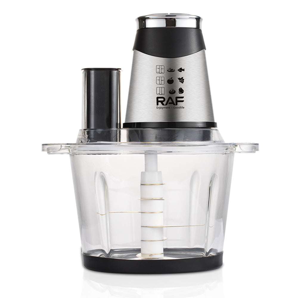 Tocator electric RAF 7058 multifunctional 600W, bol 3L, 3 viteze, pentru carne, legume si fructe