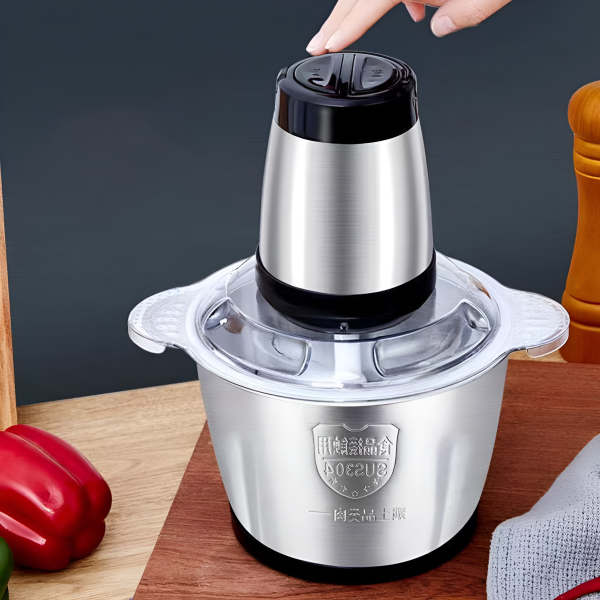 Tocator electric carne si legume, 4 lame inox, 2 viteze, capacitate mare, bol inox