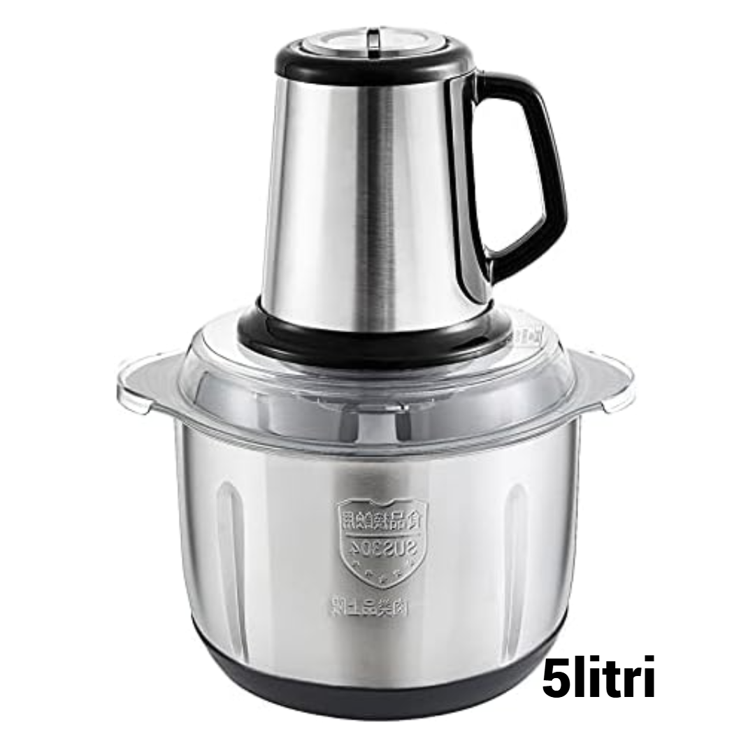 Tocator electric profesional ,capacitate 5 Litri, 500W, vas din inox , 5 lame
