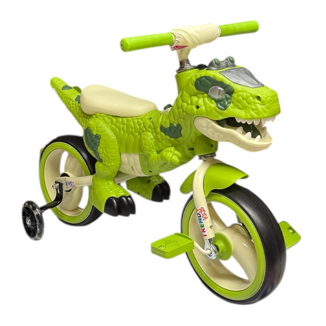 Tricicleta Jurassic T-Rex 2 in 1 | Tricileta si Bicicleta | Ochi LED | Urlet T-Rex | Roti Detasabile Fosforescente | EVA Silentioase | 2-8 Ani 35kg